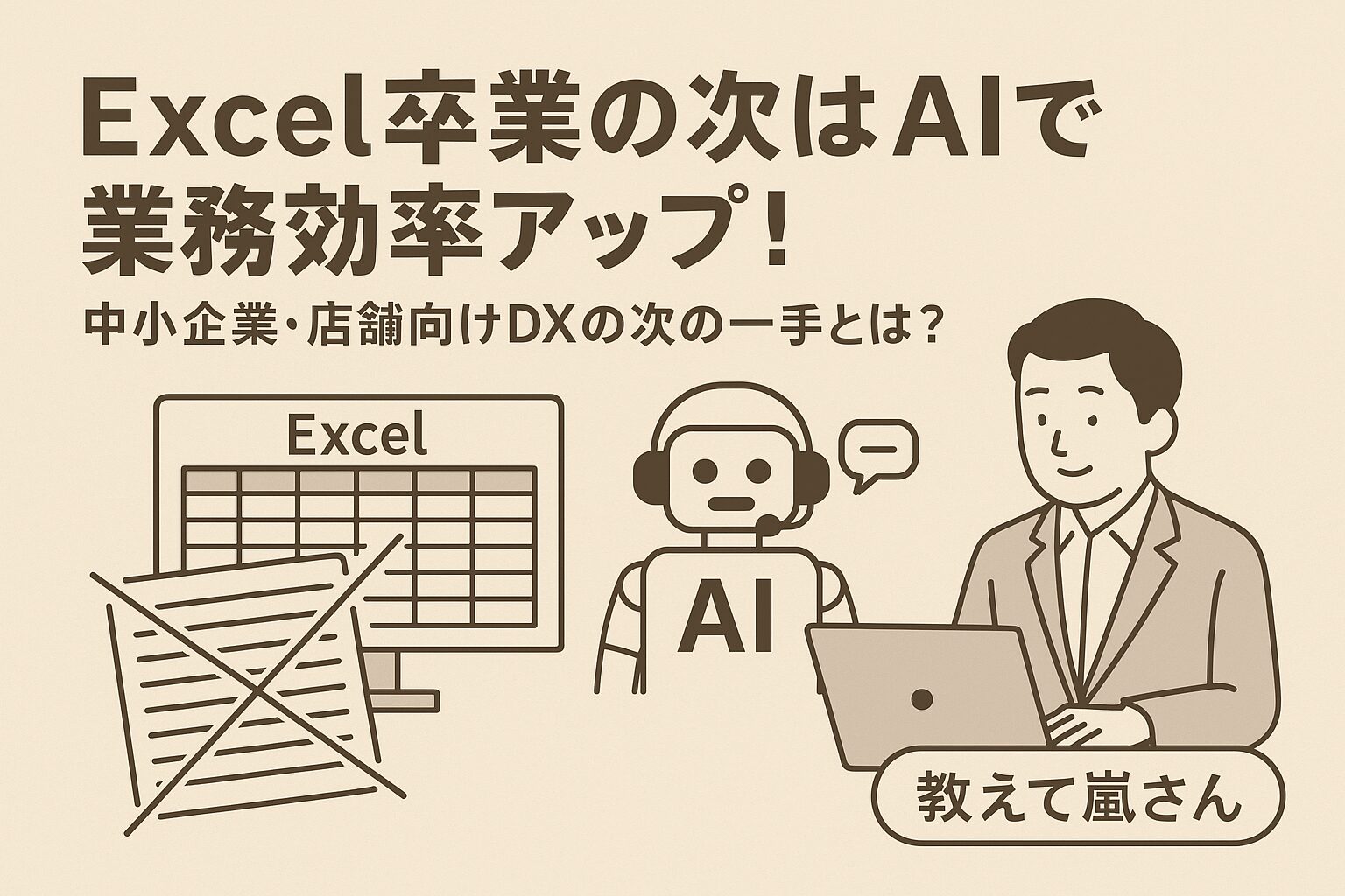 教えて嵐さん！Excel卒業の次はAIへ。あなたの業務にも“ひとりAI社員”を。