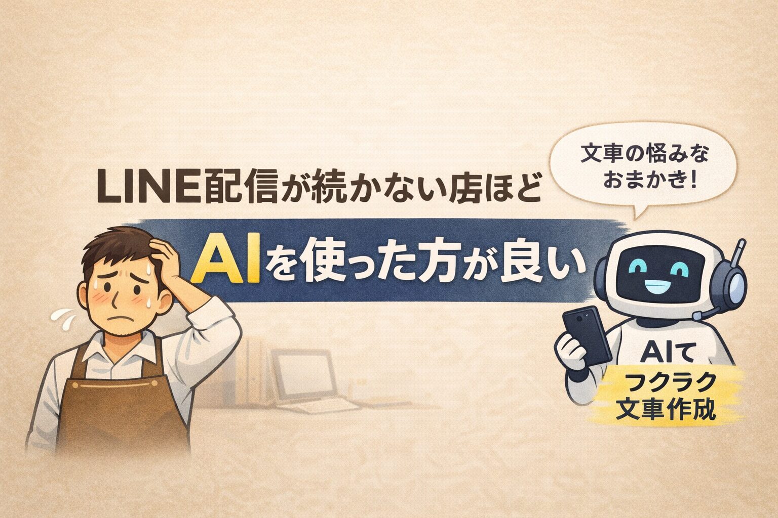 教えて嵐さん！LINE配信が続かない店ほど、AIを使った方がいい理由〜文章の負担を減らす現場DX〜