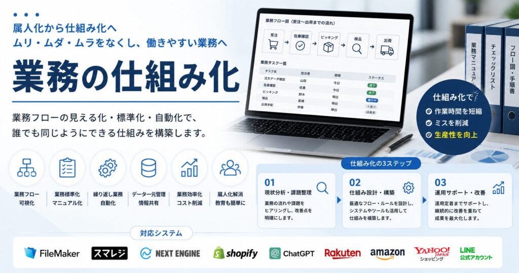 教えて嵐さん！中小企業の現場改善・DX支援の業務仕組み化。